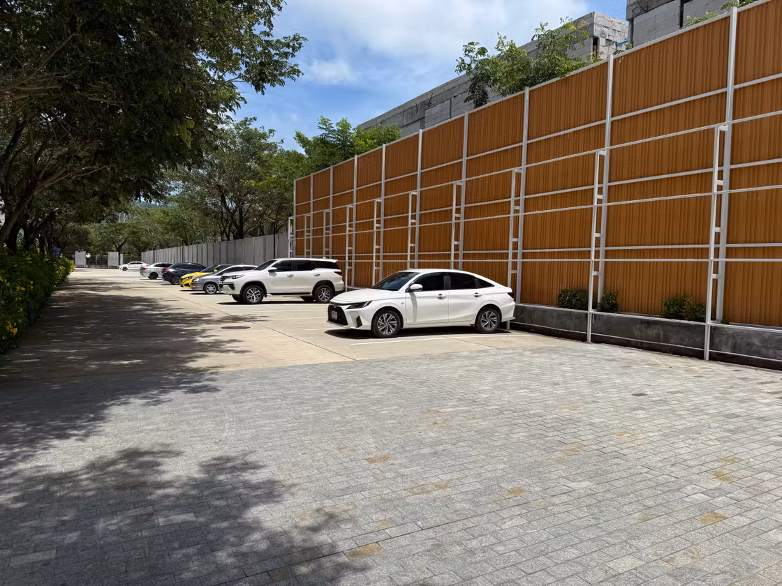 Parking area on the complex grounds